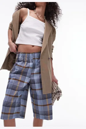 Topshop – Ausgefallene Pull-on-Shorts in mit Grunge-Karomuster