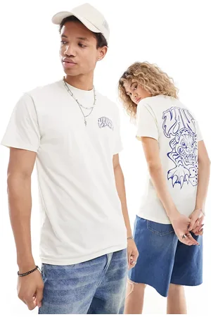 Vans – Prowler – T-Shirt in Wollweiß mit Rückenprint