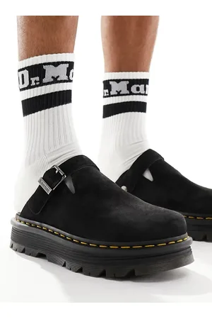 Dr. Martens – ZebZag – Wildleder-Mules in Khaki