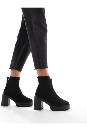 ASOS – Elma – Chelsea-Stiefel in mit Absatz und dicker Sohle