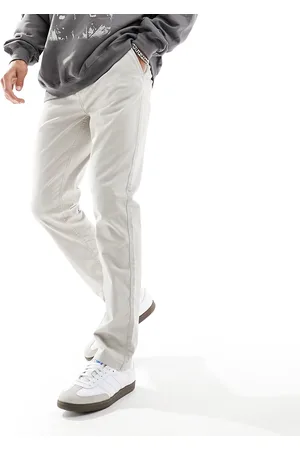 New Look – Slim Fit Chinohose in Steingrau