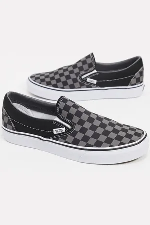 Vans Classic – Sneaker zum Hineinschlüpfen mit Schachbrettmuster in Schwarz und