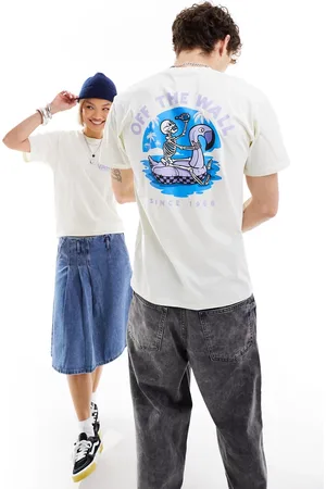 Vans – Beer Float – T-Shirt in Wollweiß mit Rückenprint