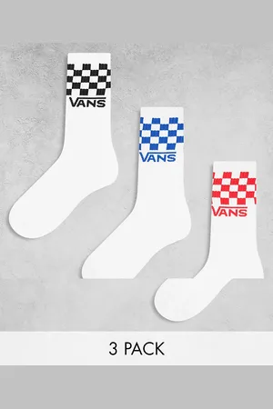 Vans Classic – Crew-Socken in Schwarz/Blau/Rot