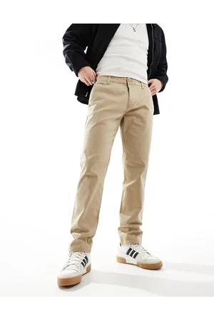 Only & Sons – Schmal geschnittene Chinohose in Beige