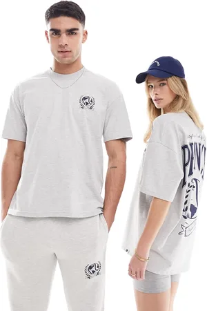 Prince – Unisex – College-T-Shirt in Kalkgrau, Kombiteil