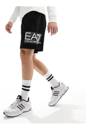 EA7 Armani – – Shorts aus Sweatshirt-Stoff in mit großem Logo an der Seite