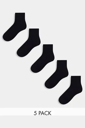 ASOS – 5er-Pack knöchelhohe Socken in mit Frottee-Sohle