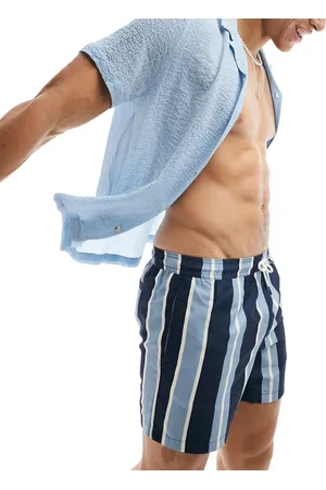 New Look – Gestreifte Badeshorts in