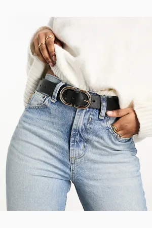ASOS – Hüft- und Taillengürtel für JEans in mit goldener Schnalle