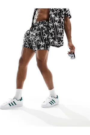 South Beach Southbeach – Strand-Shorts mit abstraktem Palmenmuster, Kombiteil
