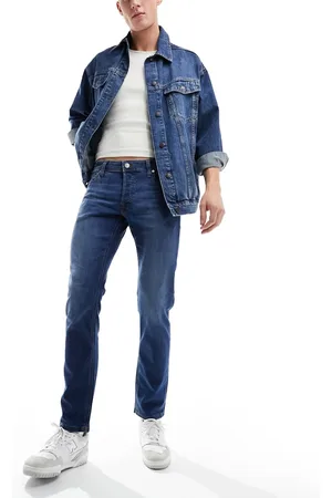 JACK & JONES – Glenn – Schmal geschnittene Jeans in mittelblauer Waschung