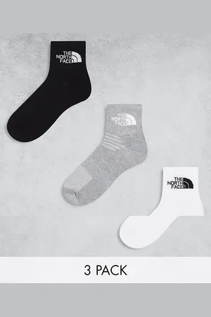 The North Face – Simple Dome – 3er-Pack Knöchelsocken in Weiß, und Schwarz mit Logo