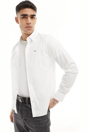 Calvin Klein – Elastisches Popeline-Hemd in mit schmalem Schnitt