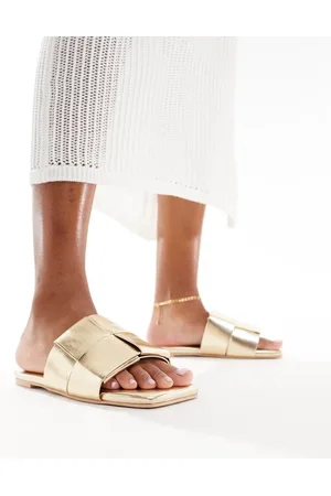 Glamorous – Slider in Gold mit gewebtem Design