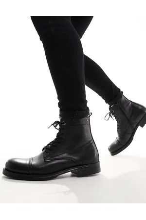 JACK & JONES – Schnürstiefel aus Leder in
