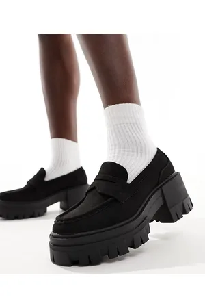 ASOS – Script – Loafer in mit dicker Sohle und mittelhohem Absatz