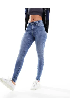 ONLY – Skinny-Jeans in Hellblau mit Push-up-Effekt