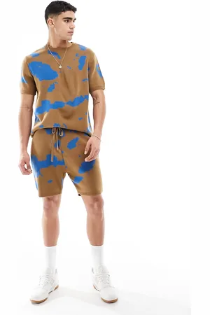 ASOS – Strick-Shorts in mit Batikmuster, Kombiteil