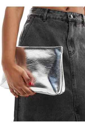 ASOS – Clutch in Metallic- mit Reißverschluss
