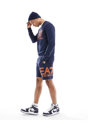 EA7 Armani – – Trainingsshorts in mit neonfarbenem Logo an der Seite, Kombiteil