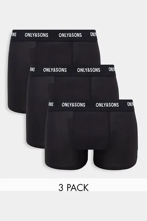 Only & Sons – 5er-Pack Unterhosen in Massivschwarz