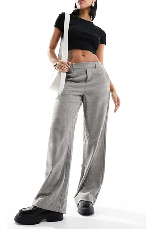 Object – Elegante, karierte Hose in mit weitem Schnitt