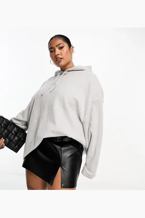 ASOS ASOS DESIGN Curve – Superweicher Oversize-Kapuzenpullover in meliertem