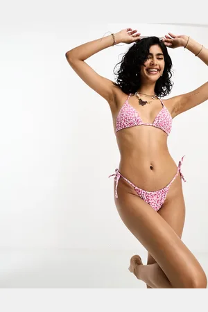 & OTHER STORIES – Seitlich gebundene Bikinihose in mit Blumenmuster