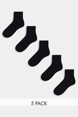 ASOS – 5er Pack schwarze Söckchen