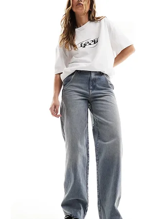 COLLUSION – x009 – Dad-Jeans in heller Waschung mit mittelhohem Bund