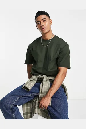 Only & Sons – Locker geschnittenes T-Shirt in Khaki