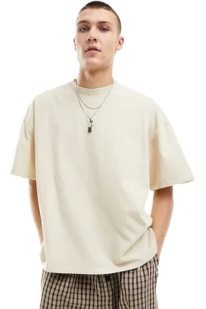 COLLUSION – STUDIOS – Schweres Oversize-T-Shirt in verwaschenem Steinbeige