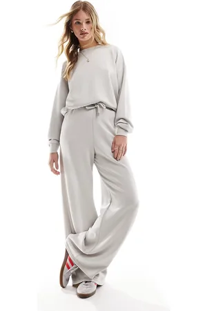 Stradivarius – Jogginghose in Eisgrau mit weicher Haptik, Kombiteil