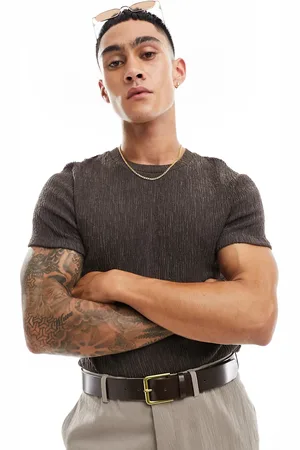 ASOS – T-Shirt in aus Crinkle-Stoff