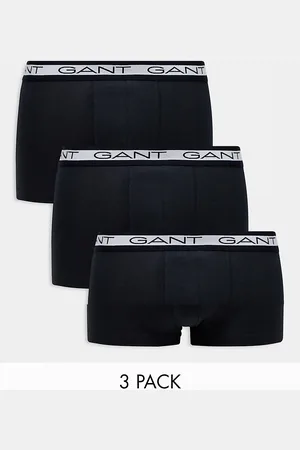 GANT – Schwarze Unterhosen mit Logobund im 3er-Pack