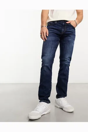 Only & Sons – Weft – Stretch-Jeans in dunkelblauer Waschung, reguläre Passform