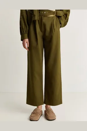 SCALPERS – Hose in Khaki mit Nietenbesatz