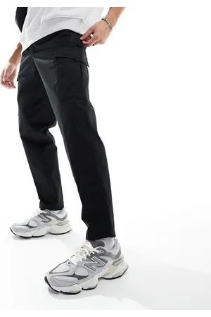 JACK & JONES – Elegante, schmal zulaufende Cargohose in mit Bundfalten