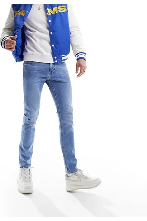 Lee – Luke – Schmal zulaufende Jeans in heller Worker-Worn-Waschung mit schmalem Schnitt