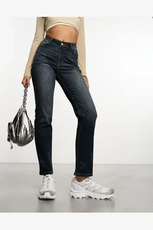 Weekday – Twig – Gerade geschnittene Stretch-Jeans in sumpfblauer Waschung