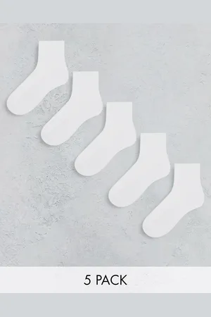 ASOS – 5er-Pack knöchelhohe Socken in mit Frottee-Sohle