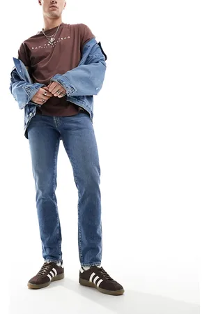 SELECTED – Slim Fit Jeans in mittelblauer Waschung