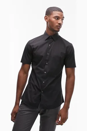 Topman – Kurzärmliges, elegantes Hemd mit schmalem Schnitt in
