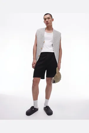 Topman – Oversize-Shorts aus Jersey in mit Oversize-Schnitt und plissierter Knitterstruktur