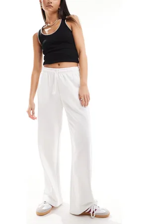 Pull&Bear – Jogginghose in Ecru mit weitem Schnitt