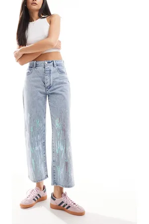 SCALPERS – Jeanshose in Hellblau mit Pailletten