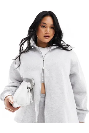 ASOS ASOS DESIGN Curve – Hochgeschlossenes Sweatshirt in mit durchgehendem Reißverschluss