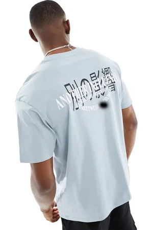 Another Influence – Kastiges T-Shirt in mit Logoprint