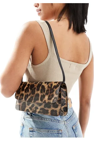 ASOS – 90er-Jahre Schultertasche mit Leopardenprint und schmalem Tragegurt